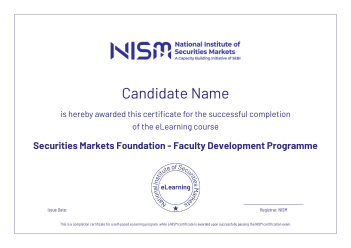 Securities Markets Foundation - Faculty Development Programme